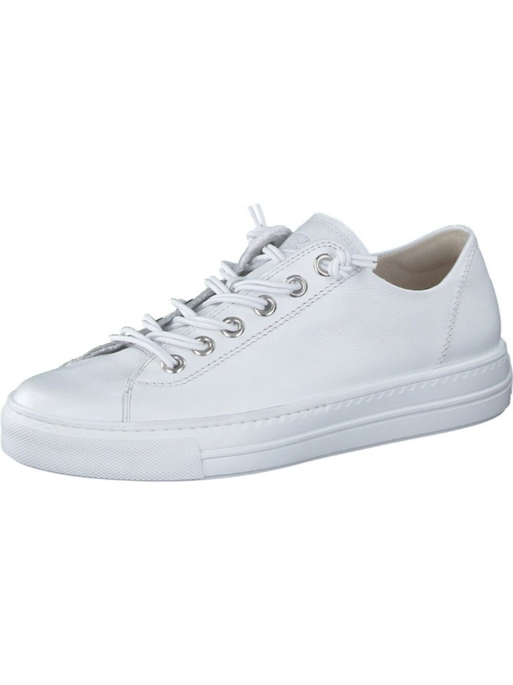 $420 Paul Green Hadley Platform Sneaker SHOES white leather silver 12 US (TF17)